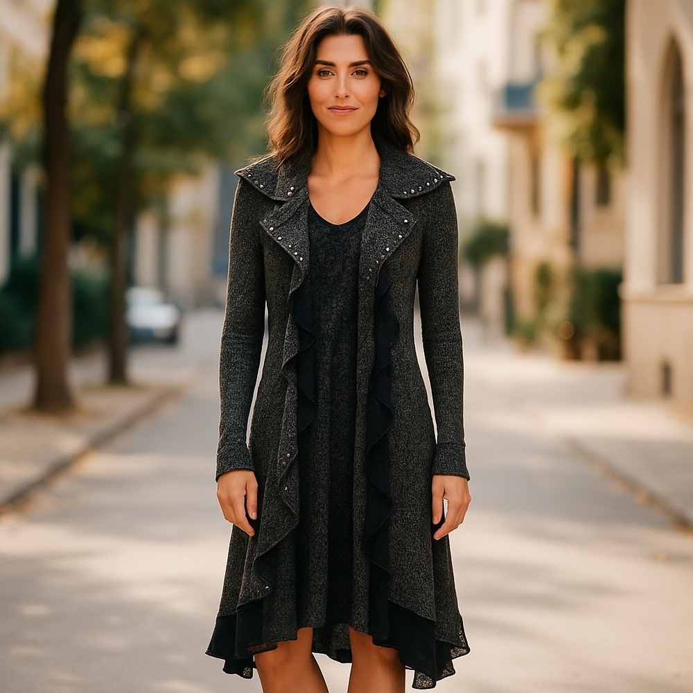 Black Long Cardigan Sweater